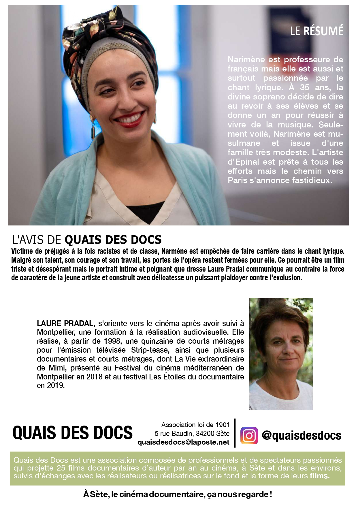 Projection du documentaire "Narimène" de Laure Pradal - RegardOcc - Collectif d’auteurs et réalisateurs en Occitanie