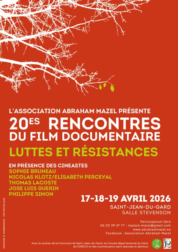Luttes et Résistances 2026 20e Rencontres du film documentaire - Du 17 au 19 avril 2026 - Saint-Jean-du-Gard RegardOcc